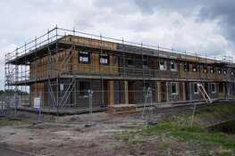 Bouw van 38 nieuwe huurwoningen in de wijk Skoatterwâld Heerenveen vordert