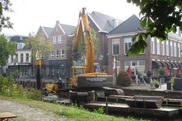 Werkzaamheden kademuur Breedpad Heerenveen volop bezig!