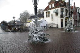 Kerstbomen in het centrum van Heerenveen fraai versierd