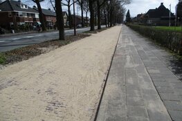 Herbestrating fietspad langs Burgemeester Falkenaweg in Heerenveen vordert