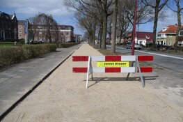 Herbestrating fietspad langs Burgemeester Falkenaweg in Heerenveen vordert