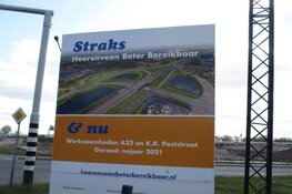 Aanleg nieuwe rotonde in Heerenveen vordert