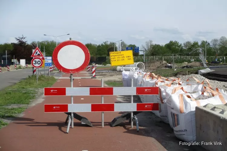 Wegwerkzaamheden aan de Mercurius in Heerenveen