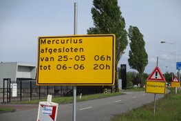 Wegwerkzaamheden aan de Mercurius in Heerenveen