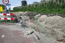 Wegwerkzaamheden aan de Mercurius in Heerenveen