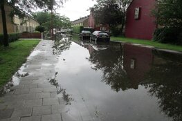 Wateroverlast door regenbuien in Heerenveen