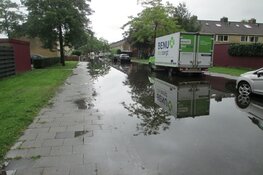 Wateroverlast door regenbuien in Heerenveen