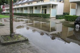 Wateroverlast door regenbuien in Heerenveen