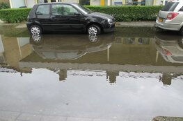 Wateroverlast door regenbuien in Heerenveen