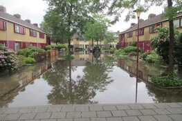 Wateroverlast door regenbuien in Heerenveen