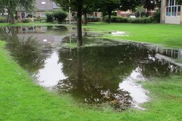 Wateroverlast door regenbuien in Heerenveen