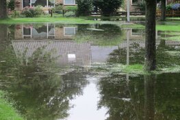 Wateroverlast door regenbuien in Heerenveen