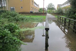 Wateroverlast door regenbuien in Heerenveen