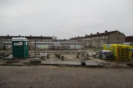 Bouw van vier woningen aan de Van Cuyckstraat in Heerenveen vordert