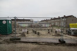 Bouw van vier woningen aan de Van Cuyckstraat in Heerenveen vordert