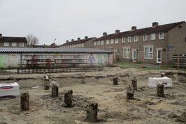 Bouw van vier woningen aan de Van Cuyckstraat in Heerenveen vordert