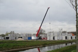 Bouw van woningen nieuwbouw project ´de Treffe´ wijk Skoatterwald vordert!