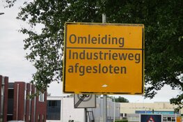 Werkzaamheden aan de Industrieweg in Heerenveen