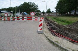 Werkzaamheden aan de Industrieweg in Heerenveen
