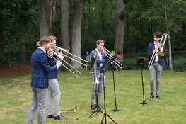Pop-up Concert van het Nymphéas Trombone Quartet druk bezocht