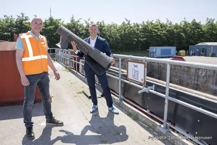 Nu ook tapijt apart inleveren bij milieustraat Heerenveen