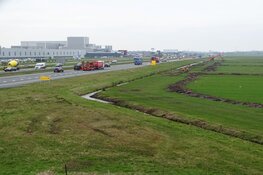 Grond werkzaamheden voor de aanleg van zonnepark Klaverblad Noordoost in Heerenveen bezig!