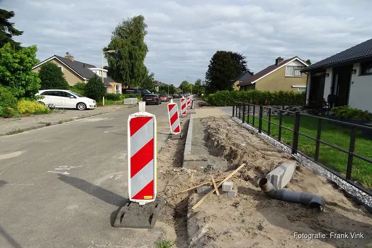 Wegwerkzaamheden Gaasterlandlaan de Monfertlaan Heerenveen vordert