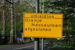 Oranje Nassaulaan Heerenveen afgesloten voor het verkeer