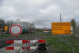 Oranje Nassaulaan Heerenveen afgesloten voor het verkeer
