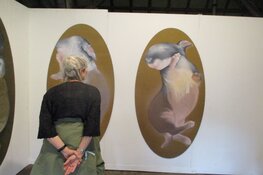 Kunstroute de Open stal in Oldeberkoop trekt de nodige bezoekers