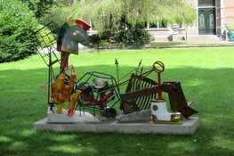 Kunstroute de Open stal in Oldeberkoop trekt de nodige bezoekers