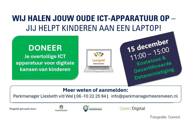 Oude elektronica en ICT-apparatuur inleveren voor goed doel