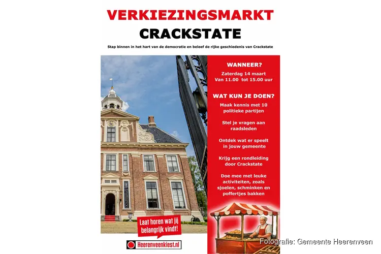 Verkiezingsmarkt Crackstate op 14 maart