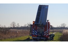 Brandweer blust brand in natuurgebied bij Wolvega