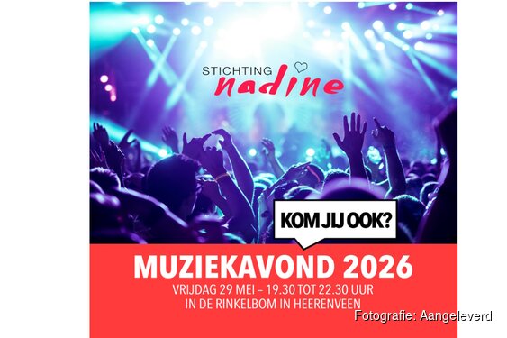Muziekavond Stichting Nadine brengt Heerenveen samen voor het goede doel