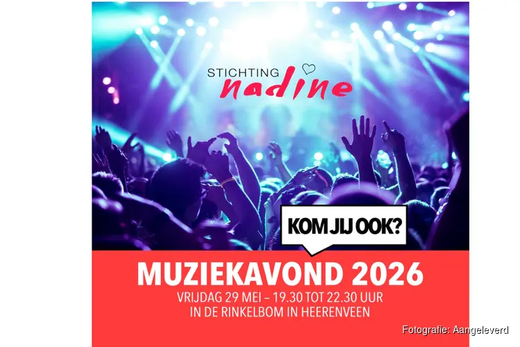 Muziekavond Stichting Nadine brengt Heerenveen samen voor het goede doel