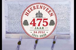 Feestelijk programma viering 475 jaar Heerenveen op 24 juli 2026‍