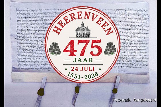 Feestelijk programma viering 475 jaar Heerenveen op 24 juli 2026‍
