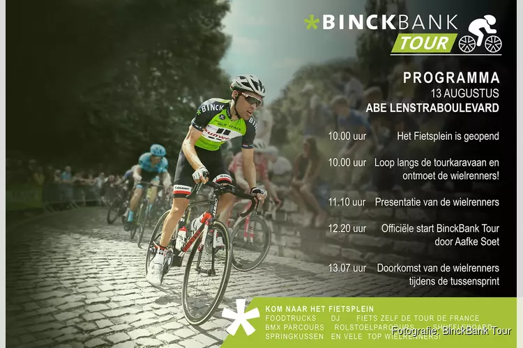 Kom naar de start van de BinckBank Tour