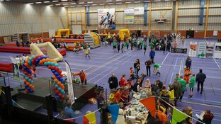 Drukte op het G-voetbaltoernooi Sportstad Heerenveen