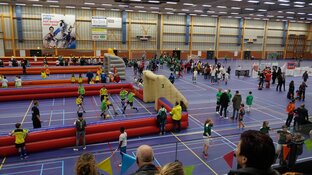Drukte op het G-voetbaltoernooi Sportstad Heerenveen